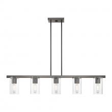 Livex Lighting 49275-46 - 5 Light Black Chrome Linear Chandelier