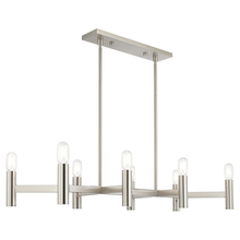 Livex Lighting 51138-91 - 8 Lt Brushed Nickel Linear Chandelier