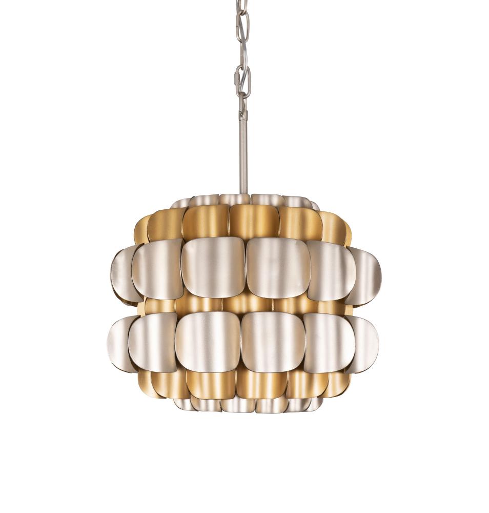 Swoon 1-Lt Pendant - Antique Gold/Gold Dust