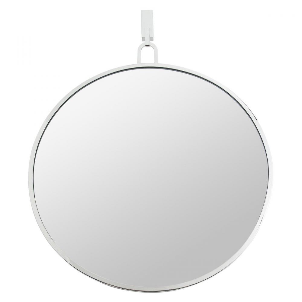 Stopwatch 30-in Round Accent Mirror - Polished Nickel
