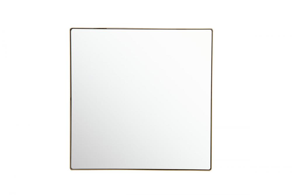Kye 30x30 Rounded Square Wall Mirror - Gold
