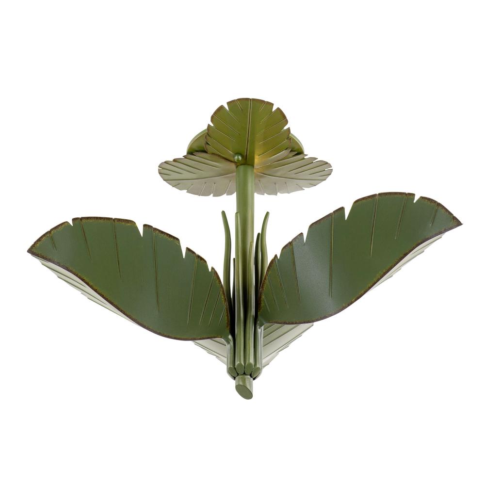 Banana Leaf 3-Lt Semi-Flush - Banana Leaf