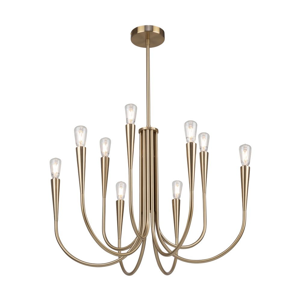 Bronte Collection 9-Light Chandelier Brass