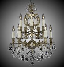 American Brass & Crystal CH9532-A-01G-PI - 5+5 Light Rosetta Chandelier