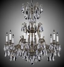 American Brass & Crystal CH9634-A-01G-PI - 10 Light Chateau Chandelier