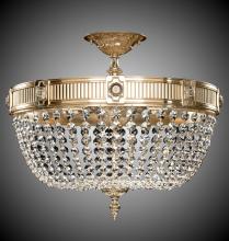 American Brass & Crystal FM8003-P-01G - 9 Light Valencia Flush Mount