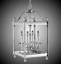 American Brass & Crystal LT2313-37G-ST - 4 Light 13 inch Square Lantern with Glass