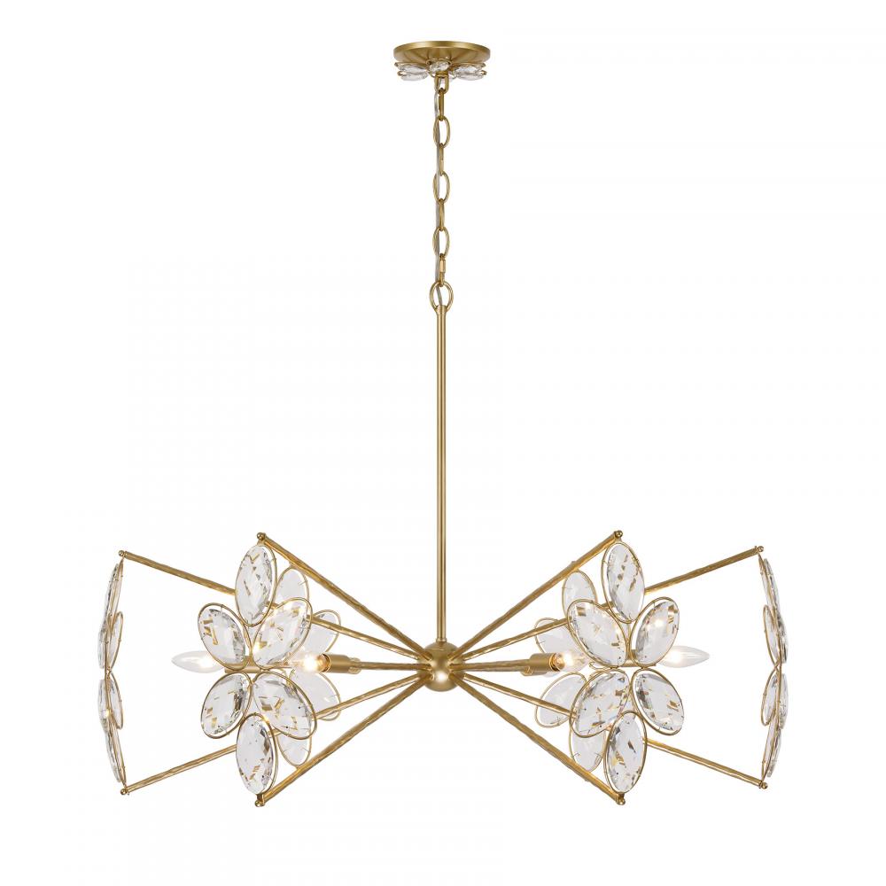 Marbella 6-Light Chandelier in Gold Shimmer by Breegan Jane