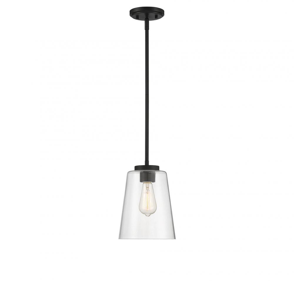 Calhoun 1-Light Pendant in Matte Black