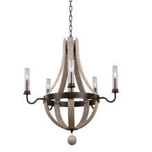 Kalco 404670FG - Harper 5 Light Outdoor Chandelier