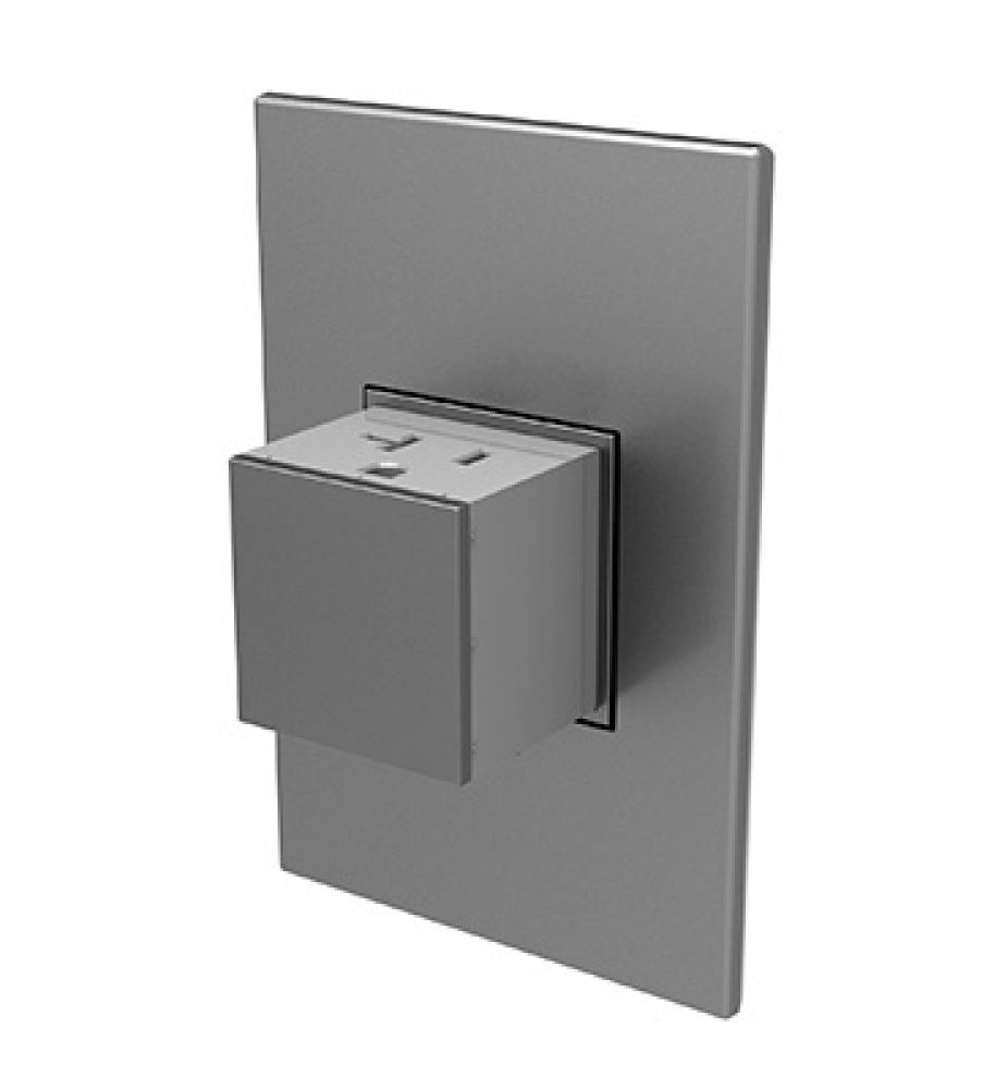 adorne? 20A One-Gang Pop-Out Outlet, Magnesium