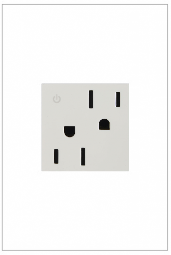adorne? 15A Tamper-Resistant Dual-Controlled Outlet, White