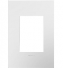 Legrand AWP1G3WHW4 - Adorne® Gloss White-on-White One-Gang-Plus Screwless Wall Plate with Microban®