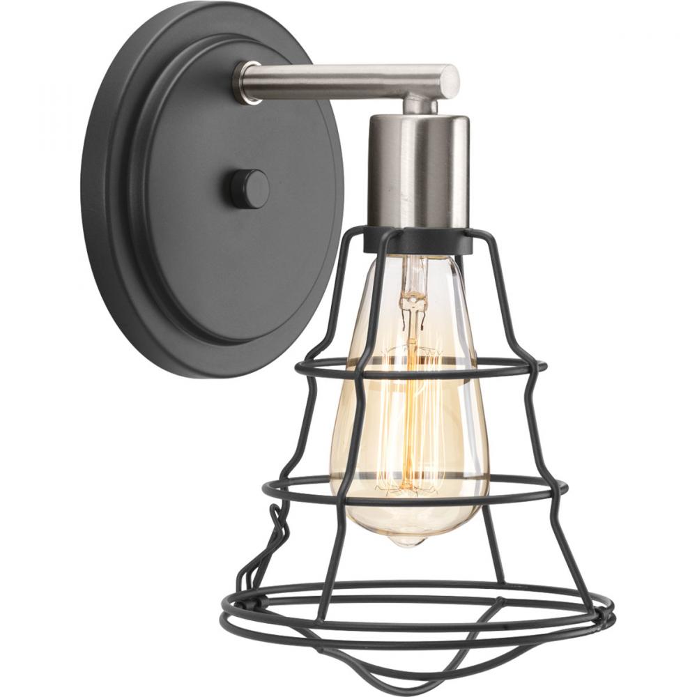 Gauge Collection One-Light Graphite Farmhouse Bath Vanity Light