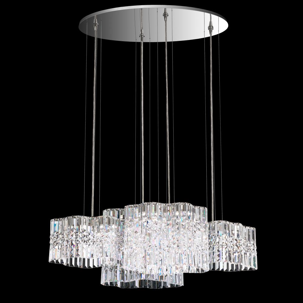 Selene 37IN LED 120V Pendant in Stainless Steel with Optic Crystal