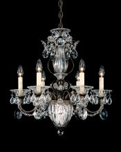 Schonbek 1870 1246-40 - Bagatelle 7 Light 120V Chandelier in Polished Silver with Clear Heritage Handcut Crystal