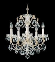 Schonbek 1870 1704-49 - Century 5 Light 120V Chandelier in Black Pearl with Clear Heritage Handcut Crystal