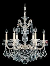 Schonbek 1870 5072-48R - La Scala 6 Light 120V Chandelier in Antique Silver with Clear Radiance Crystal