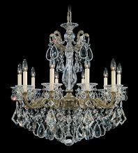 Schonbek 1870 5074-48R - La Scala 10 Light 120V Chandelier in Antique Silver with Clear Radiance Crystal