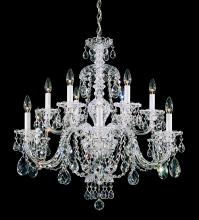 Schonbek 1870 3601-40R - Sterling 12 Light 120V Chandelier in Polished Silver with Clear Radiance Crystal