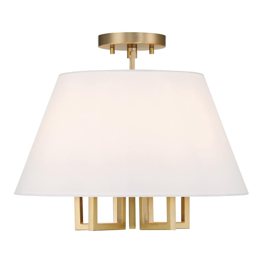 Libby Langdon Westwood 5 Light Vibrant Gold Semi Flush Mount