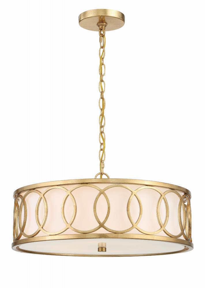 6 Light Antique Gold Chandelier