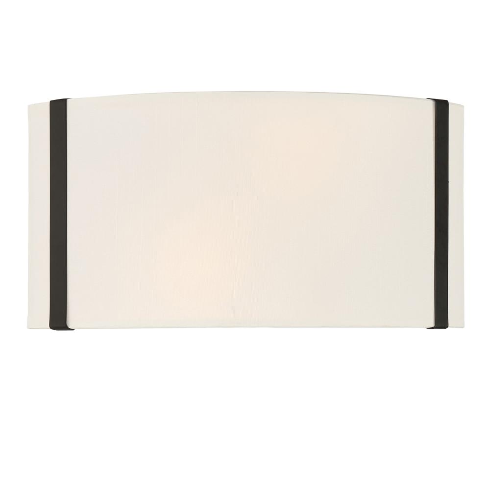 2 Light Black Wall Mount