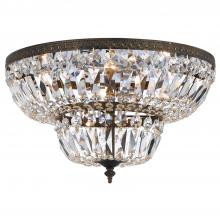 Crystorama 724-EB-CL-SAQ - Crystorama 6 Light Spectra Crystal English Bronze Flush Mount