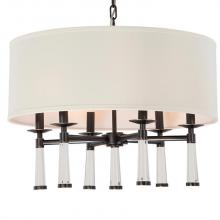 Crystorama 8866-OR - Baxter 6 Light Oil Rubbed Bronze Chandelier