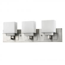 Acclaim Lighting IN41331SN - Rampart Indoor 3-Light Bath W/Glass Shades In Satin Nickel