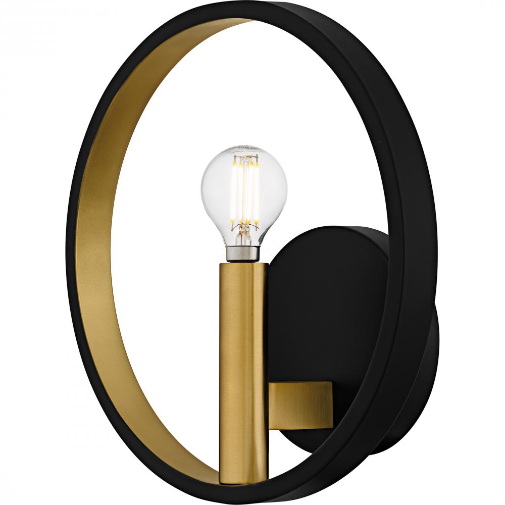 Winsland 1-Light Matte Black Wall Sconce