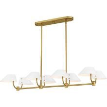 Quoizel PNY842BRG - Penley 6-Light Brushed Gold Linear Chandelier