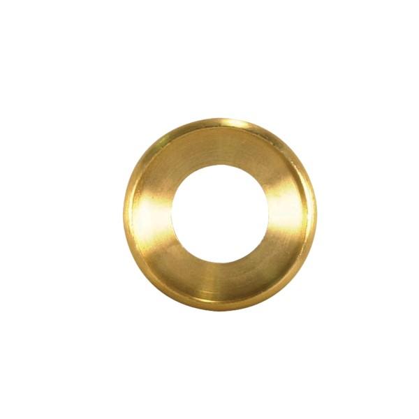 Turned Brass Check Ring; 1/4 IP Slip; Unfinished; 1-1/2" Diameter