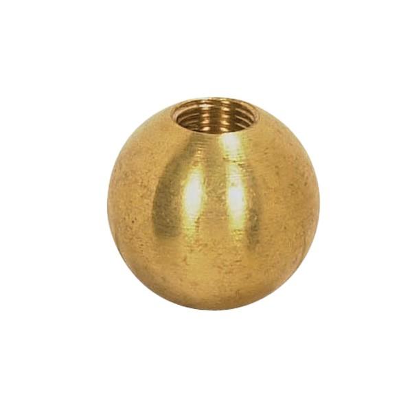 Brass Ball; 3/4" Diameter; 1/8 IP Tap; Unfinished