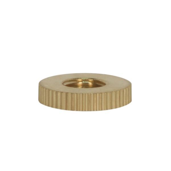 Knurl Solid Brass Check Ring; 1/8 IP Tapped; 3/4" Diameter