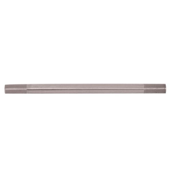 Steel Pipe; 1/8 IP; Raw Steel Finish; 4" Length; 3/4" x 3/4" Threaded On Both Ends