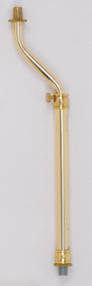 Adjustable Figurine; 10"-15"; 1/8 IP; Threaded Ends; Brass Plated Finish