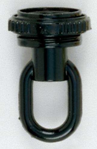 1/4 IP Matching Screw Collar Loop With Ring; 25lbs Max; Glossy Black Finish