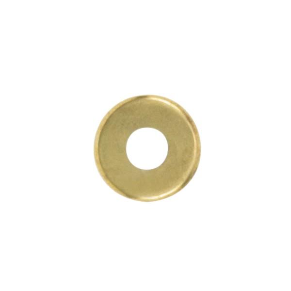 Steel Check Ring; Straight Edge; 1/8 IP Slip; Brass Plated Finish; 1-5/8" Diameter