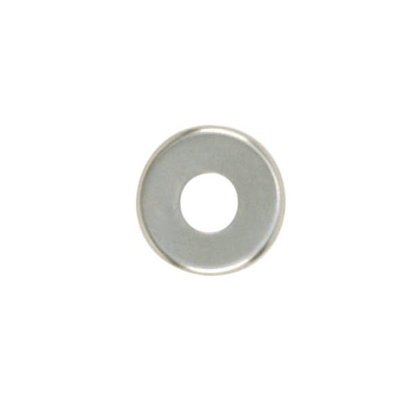 Steel Check Ring; Curled Edge; 1/8 IP Slip; Nickel Plated Finish; 1" Diameter