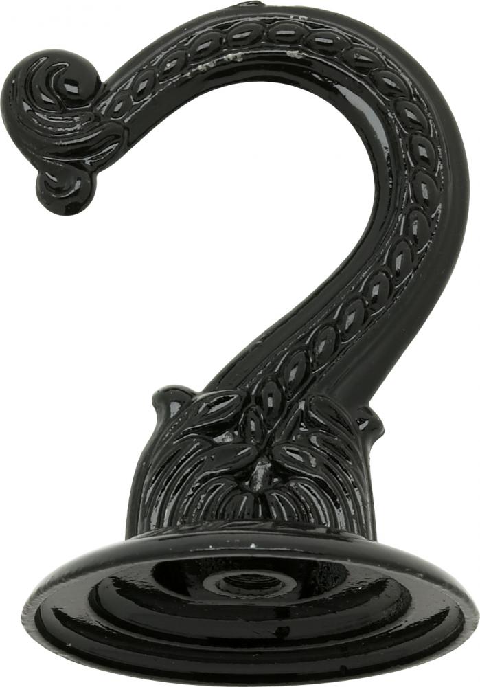 Die Cast Large Swag Hook; Black Finish; Kit Contains 1 Hook And Hardware; 10lbs Max