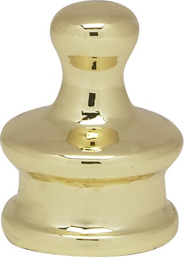 Small Pyramid Knob; 3/4" Height; 1/8 IP; Polished Brass Finish