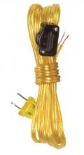 Satco Products Inc. 90/105 - 18/2 SPT-2 105C All Cord Sets - Molded Plug - Tinned Tips 3/4" Strip with 2" Slit 36"