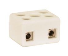 Satco Products Inc. 90/1081 - Porcelain 4 Terminal Wire Connector; 1/2" Height; 7/8" Length; 11/16" Width; 4 AMP;