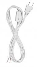Satco Products Inc. 90/1581 - Heavy Duty Cord Set 18/3 SJT -105C 3 Prong Molded Plug Stripped & Slit10ft. White - 50 Ctn