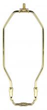 Satco Products Inc. 90/221 - Light Duty Harp; Polished Brass Finish; 9" Height; 1/8 IP Saddle; 1/4-27 Thread; 125 Carton