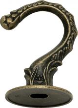 Satco Products Inc. 90/441 - Die Cast Large Swag Hook; Antique Brass Finish; Kit Contains 1 Hook And Hardware; 10lbs Max