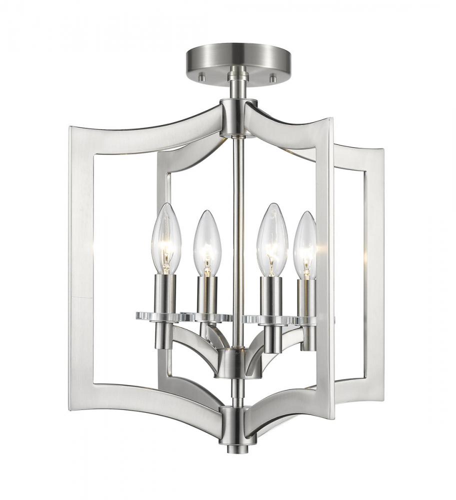 4 Light Convertible Pendant/Semi Flush Mount