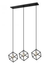  478-3L-MB-BN - 3 Light Linear Chandelier