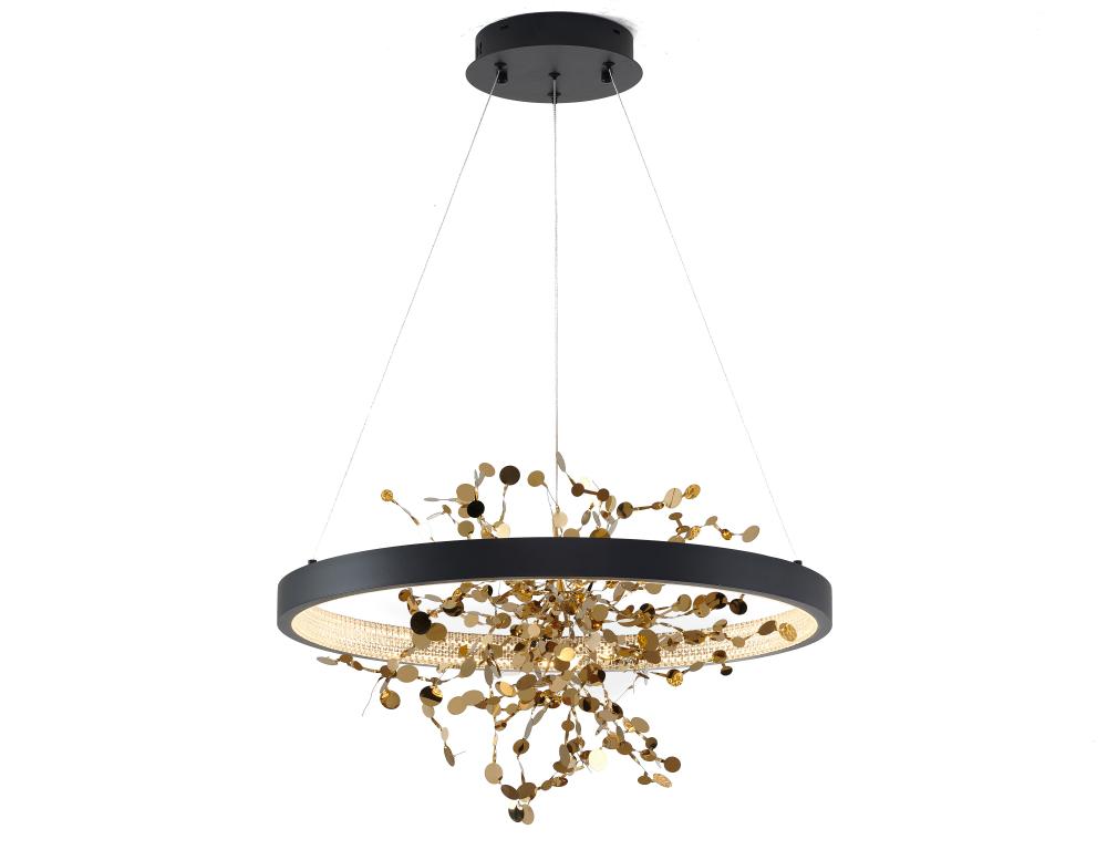 LED Chandelier Sand Black